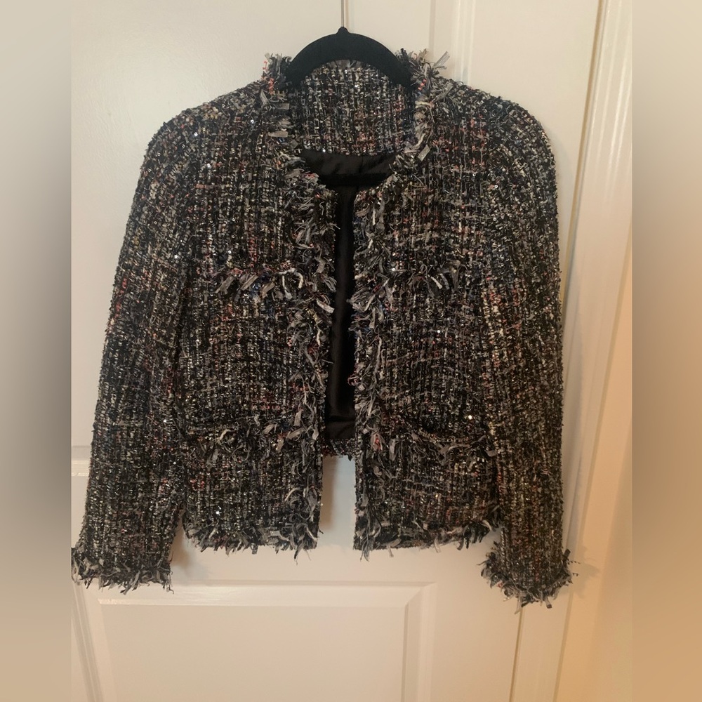 SHEIN Multicolor Tweed Blazer